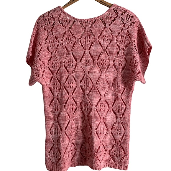 Leo & Nicole Women’s Pink Knit Sweater Blouse Size Large - Picture 4 of 15